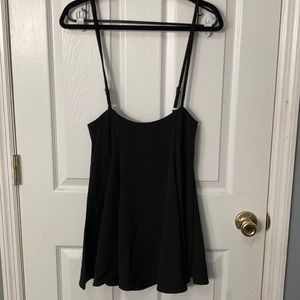 high skirt with straps